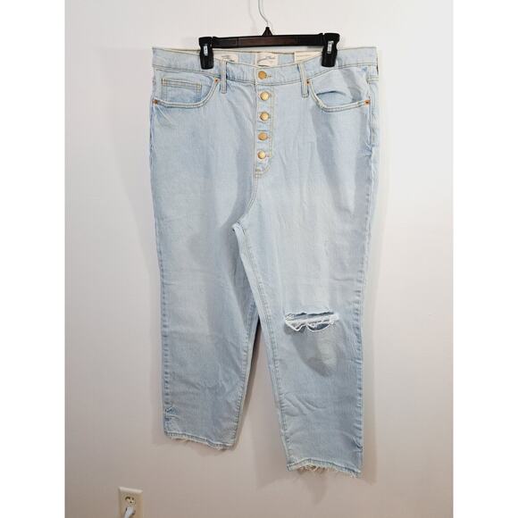 Universal Thread Womens Vintage Straight Leg High Rise Jeans Light Wash Sz 18 - Picture 1 of 6